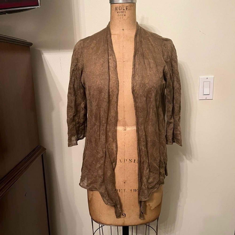 Eileen Fisher Linen Knit Cardigan Jacket
